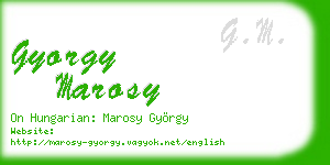gyorgy marosy business card