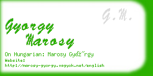 gyorgy marosy business card